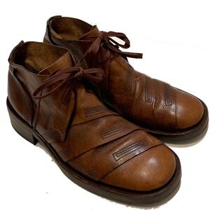 aketohn Men's Brown Leather boots